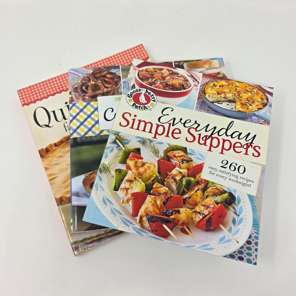 Gooseberry Patch Cookbook Lot of 3: Everyday Simple Suppers, Cook it Quick, Easy